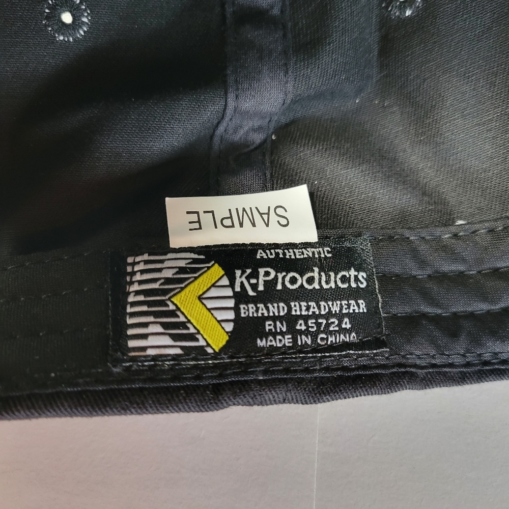 Mens K-Products Black Goodyear Adjustable Baseball Hat - Picture 8 of 8